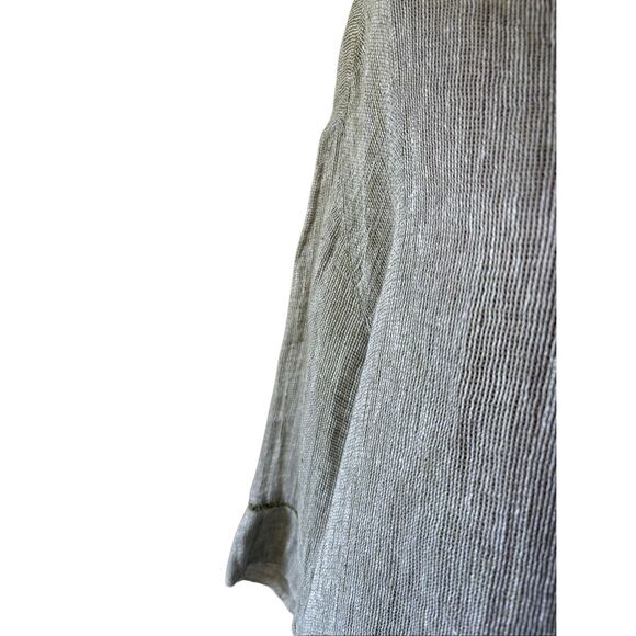 Pure J Jill linen 100% linen size XL see through top Tunic Green - Picture 8 of 10